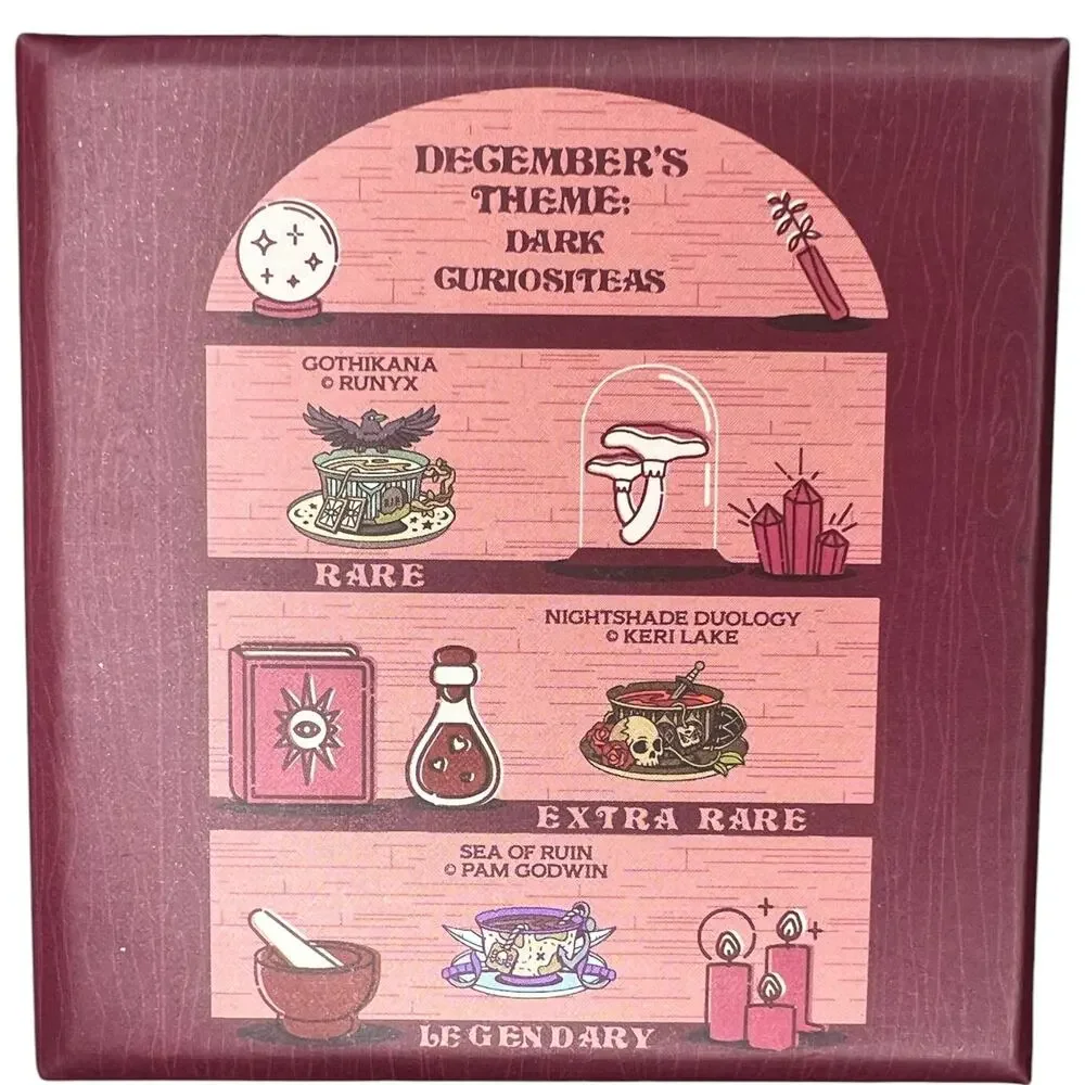 Darkly Bookish Box Nightshade Duology Cabinet of Curiosities Pin - December 2024